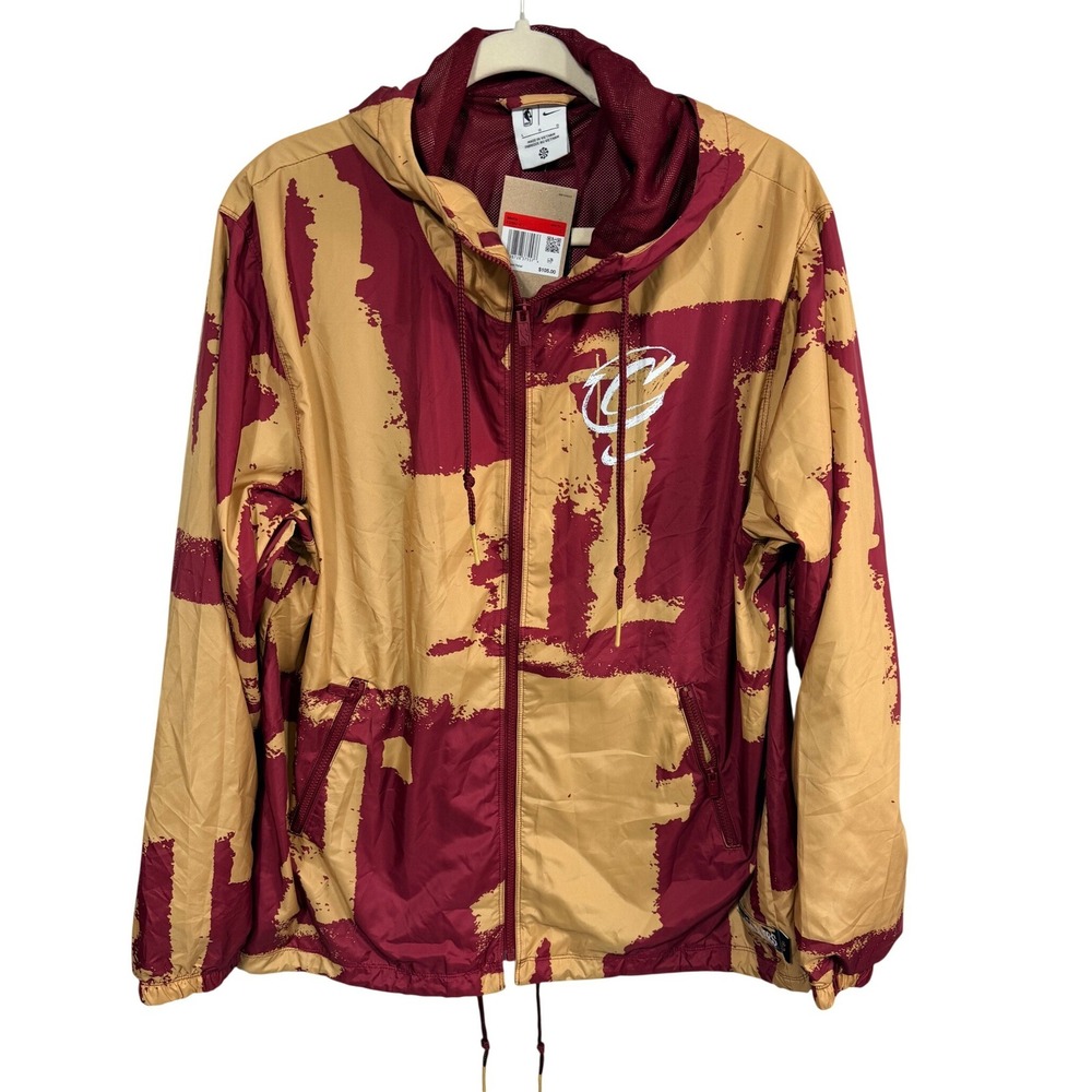 Nike Cleveland Cavaliers Windrunner Jacket Men's L Gold Red IQ0862-677